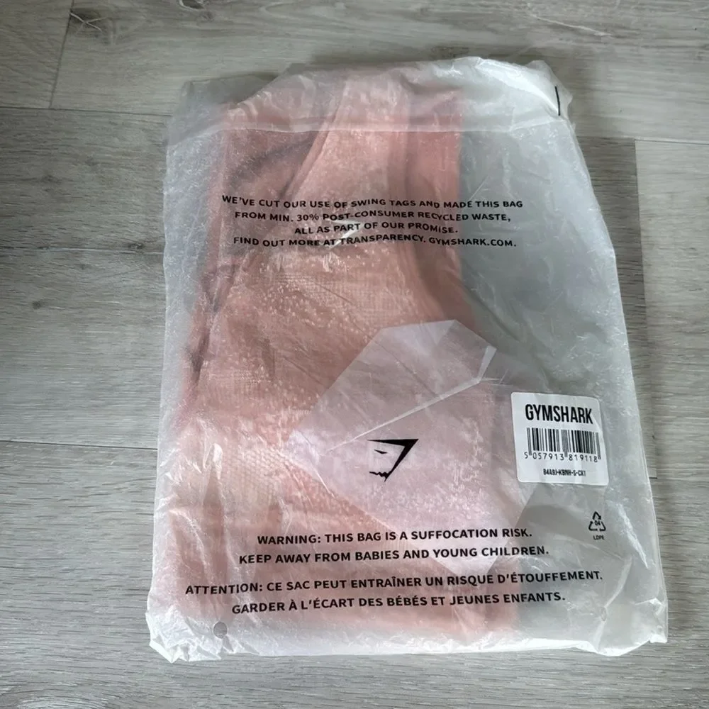 Gymshark ADAPT CAMO SEAMLESS SPORTS BRA MSupport Small Misty Pink-Hazy Pink NWT‎